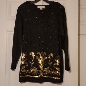 Vintage Viki International bead+sequin sweater